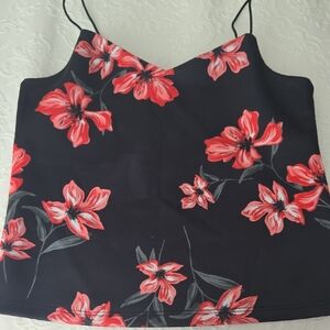(Urban Planet / Urban Behaviour) Streetwear Society Black & Red Floral Camisole